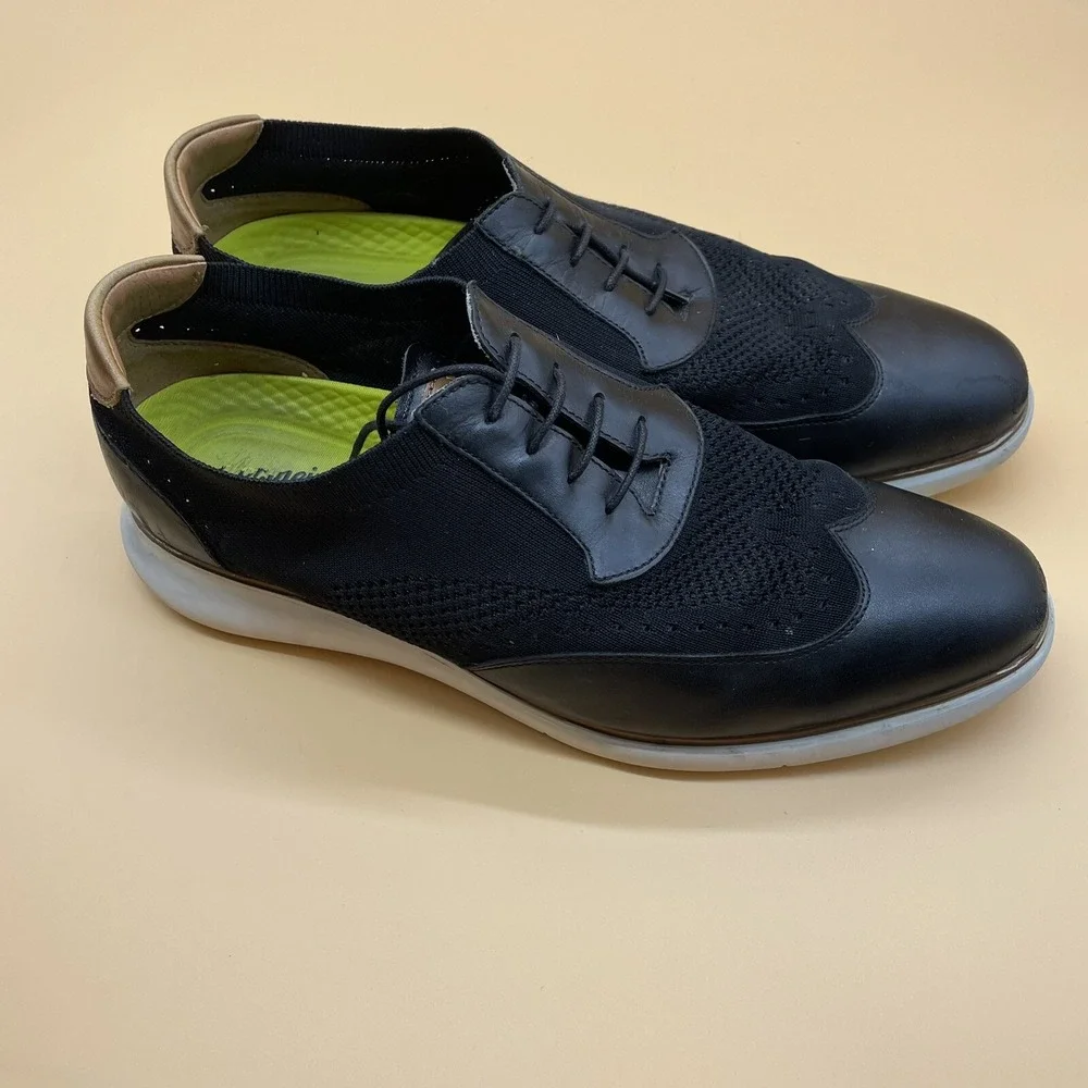 Florsheim Men's Casual Shoes Fuel Wingtip Knit‎ Oxfords Black Size 12M